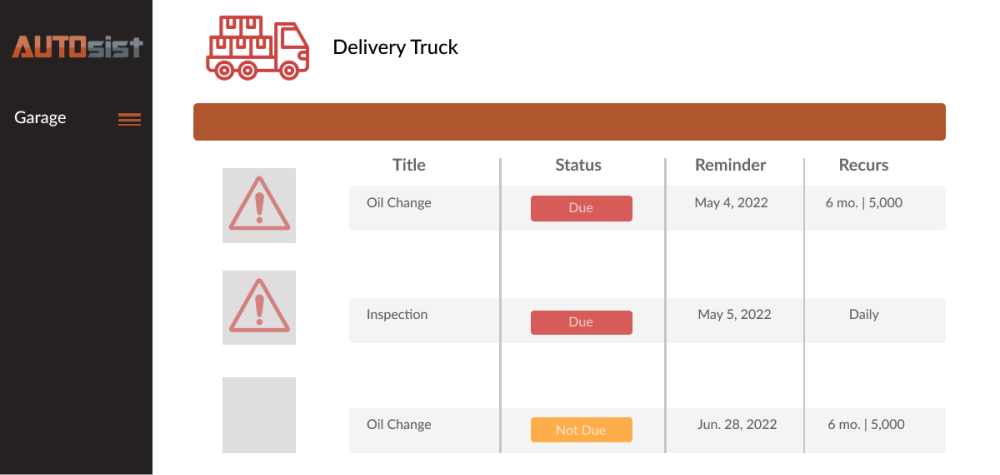 Maintenance Reminder Vector